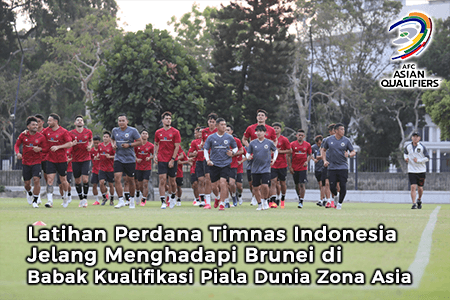 Latihan Perdana Timnas Indonesia Jelang Menghadapi Brunei di Babak Kualifikasi Piala Dunia Zona Asia